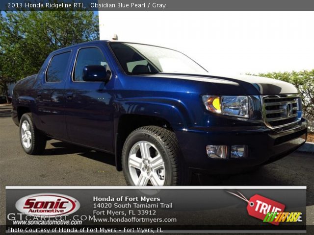 2013 Honda Ridgeline RTL in Obsidian Blue Pearl