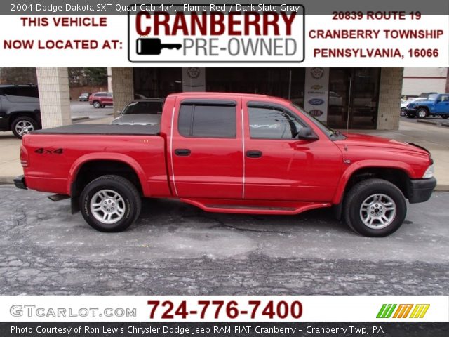 2004 Dodge Dakota SXT Quad Cab 4x4 in Flame Red