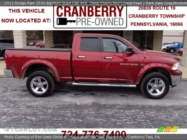 2011 Dodge Ram 1500 Big Horn Quad Cab 4x4 in Deep Cherry Red Crystal Pearl
