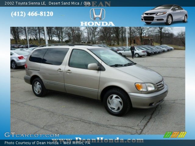2002 Toyota Sienna LE in Desert Sand Mica