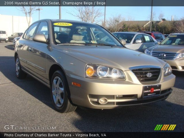 2006 Hyundai Elantra GLS Sedan in Champagne Beige