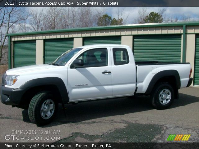 2012 Toyota Tacoma Access Cab 4x4 in Super White