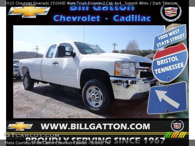 2013 Chevrolet Silverado 2500HD Work Truck Extended Cab 4x4 in Summit White