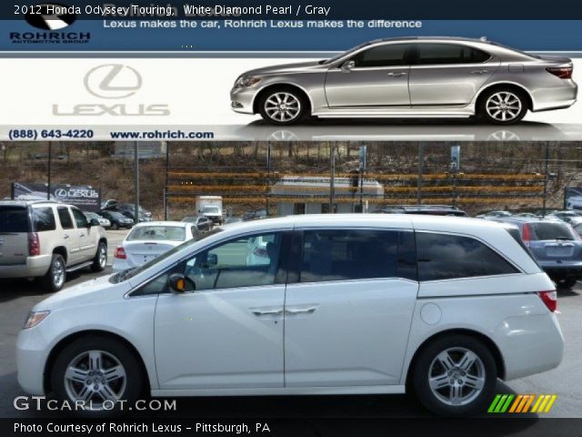 2012 Honda Odyssey Touring in White Diamond Pearl