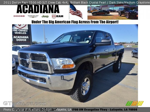 2011 Dodge Ram 2500 HD SLT Crew Cab 4x4 in Brilliant Black Crystal Pearl