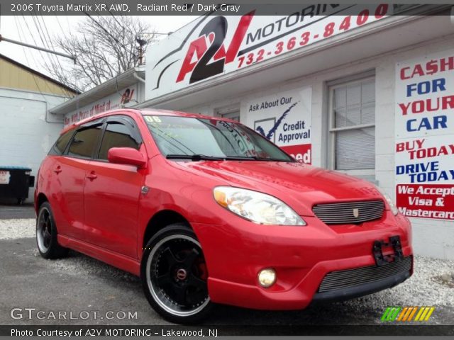 2006 Toyota Matrix XR AWD in Radiant Red