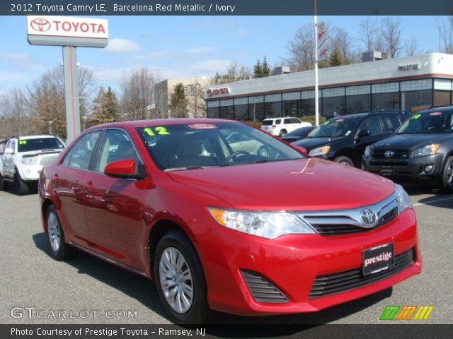 2012 Toyota Camry LE in Barcelona Red Metallic