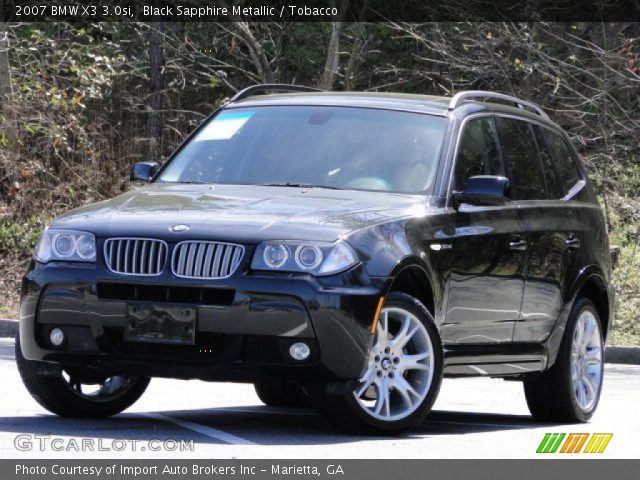 2007 BMW X3 3.0si in Black Sapphire Metallic