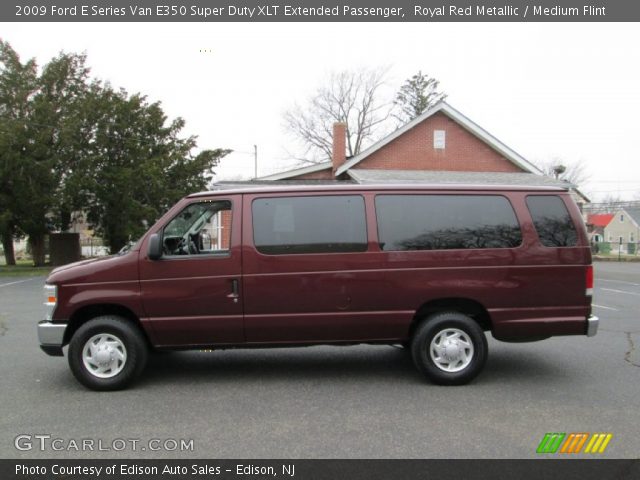 2009 Ford E Series Van E350 Super Duty XLT Extended Passenger in Royal Red Metallic