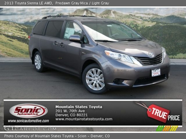 2013 Toyota Sienna LE AWD in Predawn Gray Mica