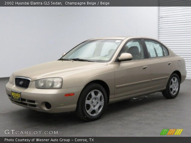 2002 Hyundai Elantra GLS Sedan in Champagne Beige