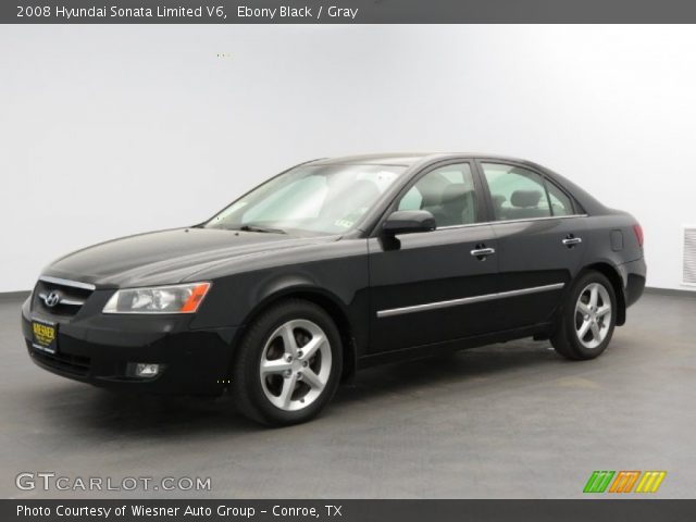 2008 Hyundai Sonata Limited V6 in Ebony Black