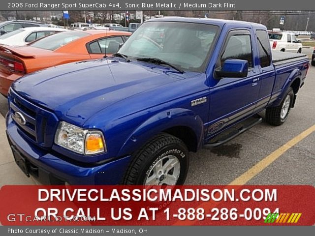 2006 Ford Ranger Sport SuperCab 4x4 in Sonic Blue Metallic