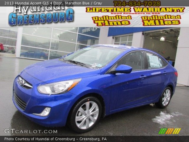 2013 Hyundai Accent GLS 4 Door in Marathon Blue