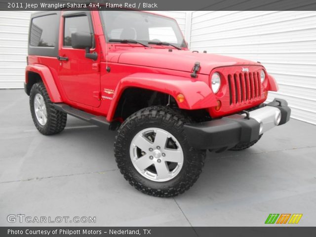 2011 Jeep Wrangler Sahara 4x4 in Flame Red