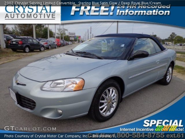 2002 Chrysler Sebring Limited Convertible in Sterling Blue Satin Glow