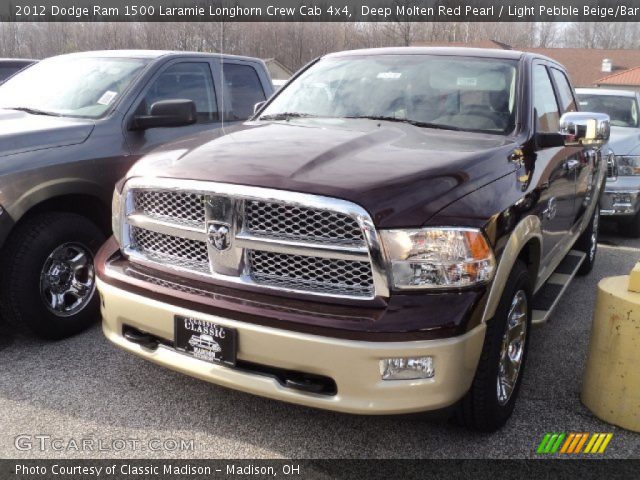 2012 Dodge Ram 1500 Laramie Longhorn Crew Cab 4x4 in Deep Molten Red Pearl