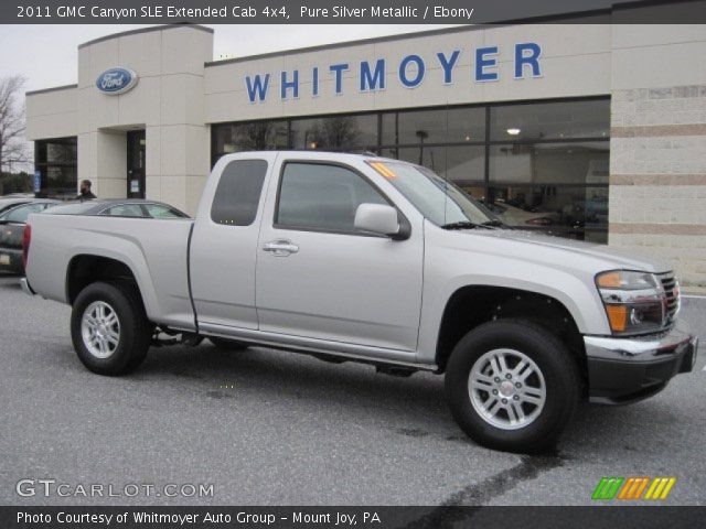 2011 GMC Canyon SLE Extended Cab 4x4 in Pure Silver Metallic