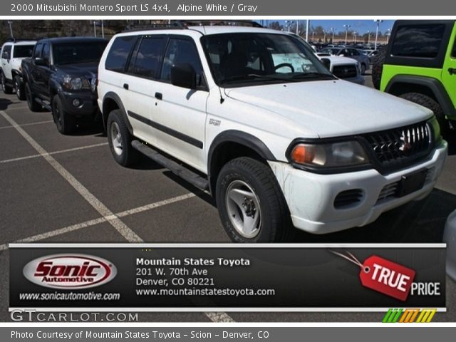 2000 Mitsubishi Montero Sport LS 4x4 in Alpine White