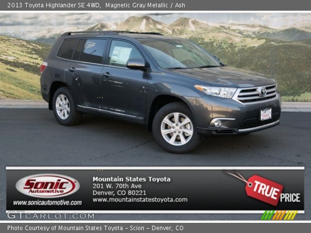 2013 Toyota Highlander SE 4WD in Magnetic Gray Metallic