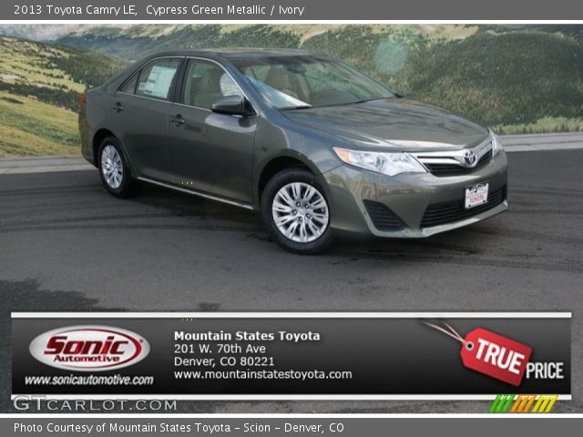 2013 Toyota Camry LE in Cypress Green Metallic