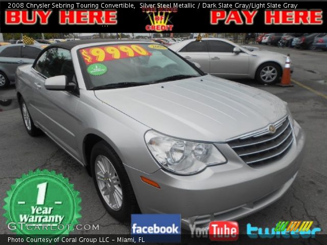 2008 Chrysler Sebring Touring Convertible in Silver Steel Metallic