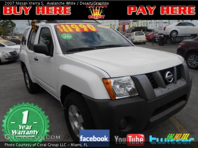 2007 Nissan Xterra S in Avalanche White