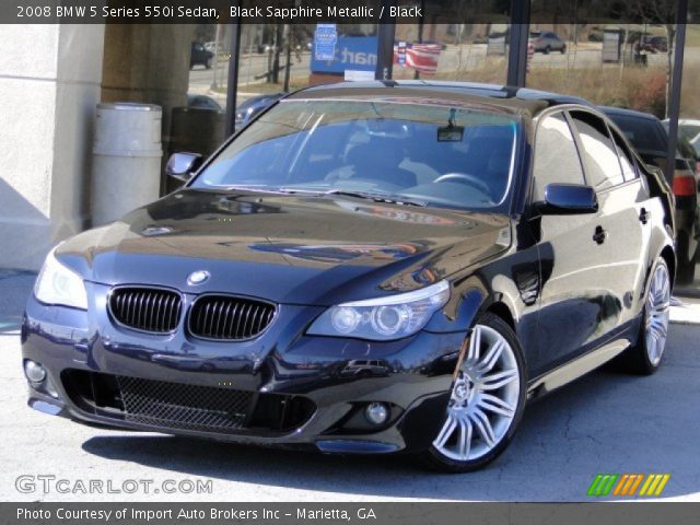 2008 BMW 5 Series 550i Sedan in Black Sapphire Metallic
