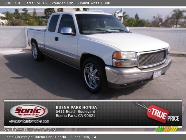 2000 GMC Sierra 1500 SL Extended Cab in Summit White