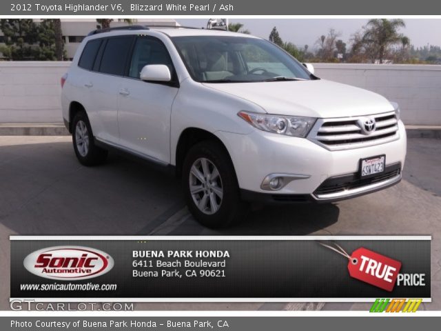 2012 Toyota Highlander V6 in Blizzard White Pearl