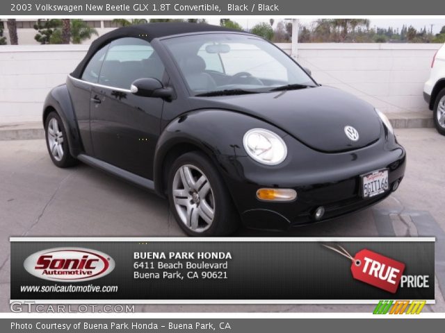 2003 Volkswagen New Beetle GLX 1.8T Convertible in Black