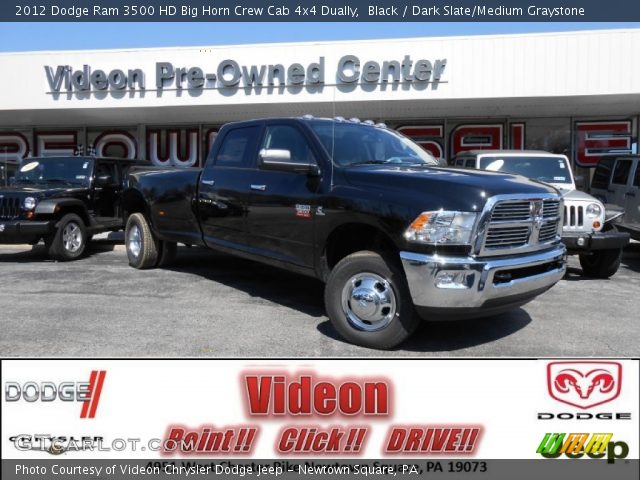 2012 Dodge Ram 3500 HD Big Horn Crew Cab 4x4 Dually in Black