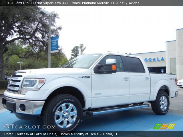 2013 Ford F150 Lariat SuperCrew 4x4 in White Platinum Metallic Tri-Coat