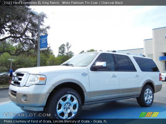 2013 Ford Expedition EL King Ranch in White Platinum Tri-Coat