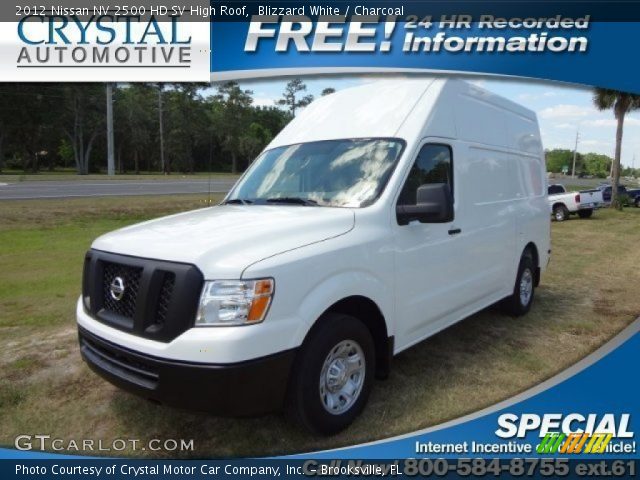 2012 Nissan NV 2500 HD SV High Roof in Blizzard White