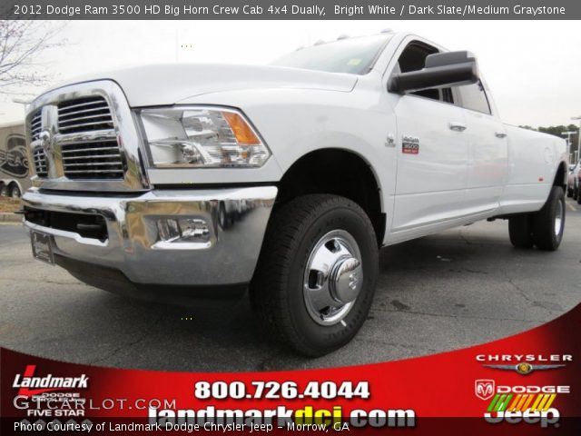 2012 Dodge Ram 3500 HD Big Horn Crew Cab 4x4 Dually in Bright White