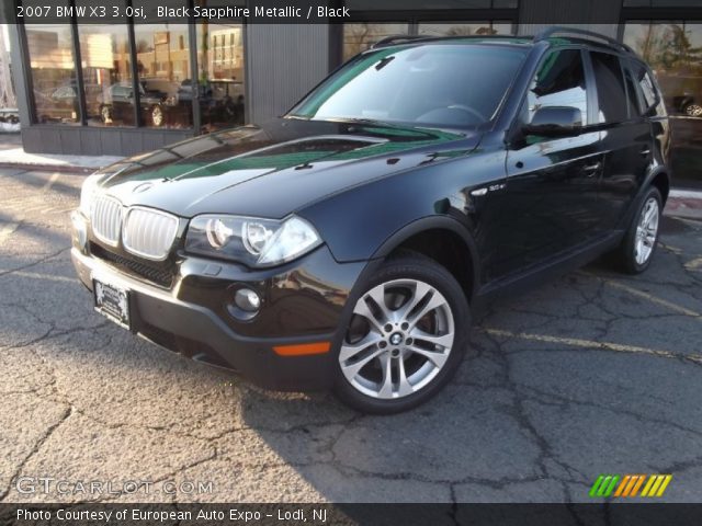 2007 BMW X3 3.0si in Black Sapphire Metallic