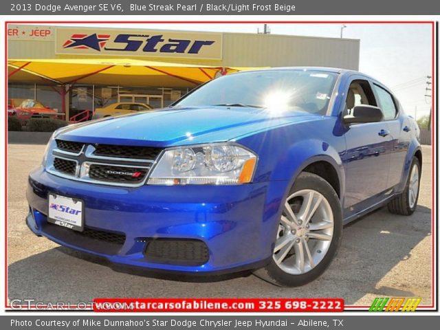 2013 Dodge Avenger SE V6 in Blue Streak Pearl