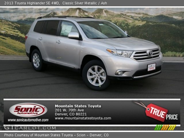 2013 Toyota Highlander SE 4WD in Classic Silver Metallic