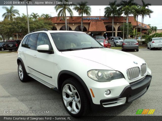 2008 BMW X5 4.8i in Alpine White