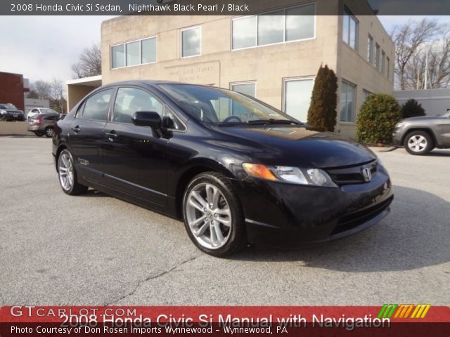 2008 Honda Civic Si Sedan in Nighthawk Black Pearl