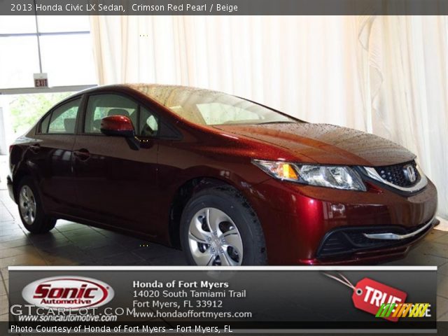 2013 Honda Civic LX Sedan in Crimson Red Pearl