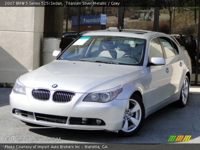 2007 BMW 5 Series 525i Sedan in Titanium Silver Metallic