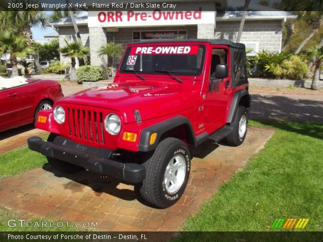 2005 Jeep Wrangler X 4x4 in Flame Red