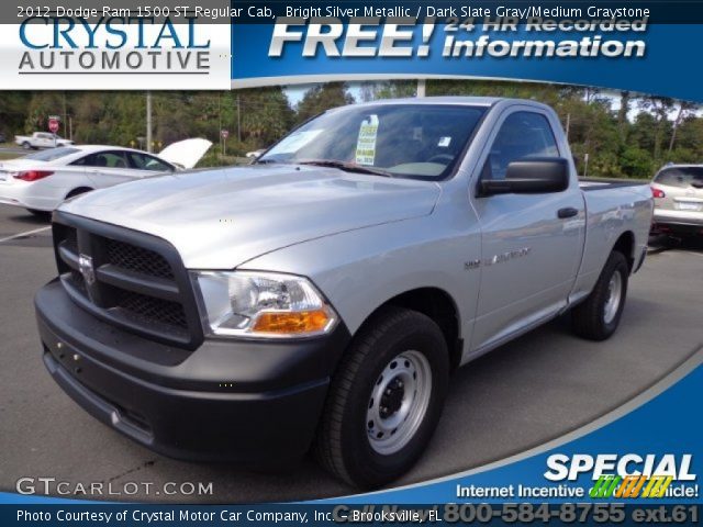 2012 Dodge Ram 1500 ST Regular Cab in Bright Silver Metallic