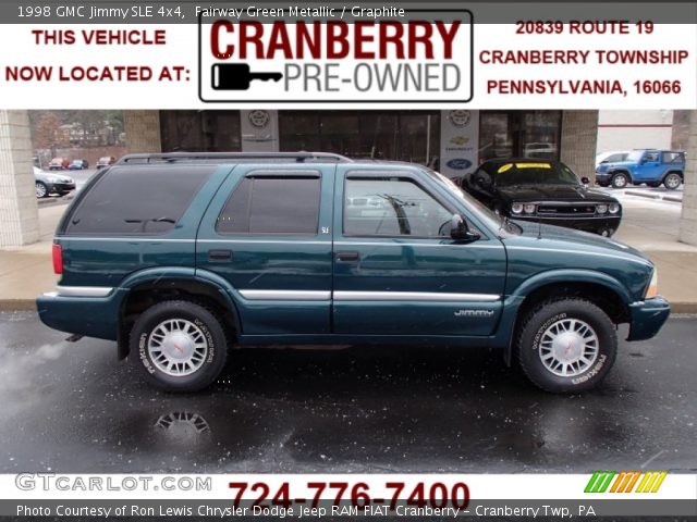 1998 GMC Jimmy SLE 4x4 in Fairway Green Metallic