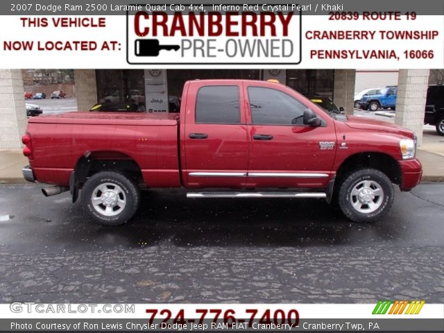 2007 Dodge Ram 2500 Laramie Quad Cab 4x4 in Inferno Red Crystal Pearl