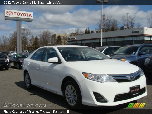 2012 Toyota Camry LE in Super White