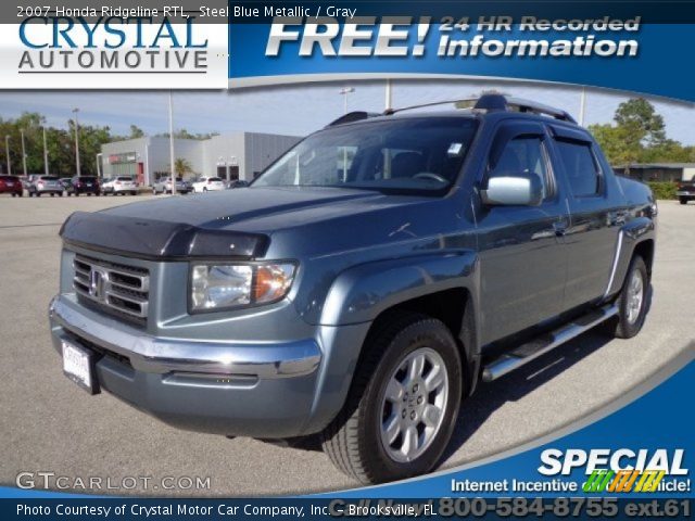 2007 Honda Ridgeline RTL in Steel Blue Metallic