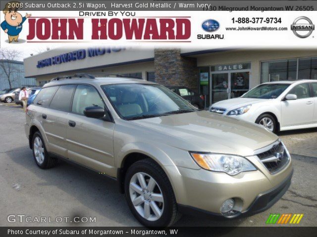 2008 Subaru Outback 2.5i Wagon in Harvest Gold Metallic